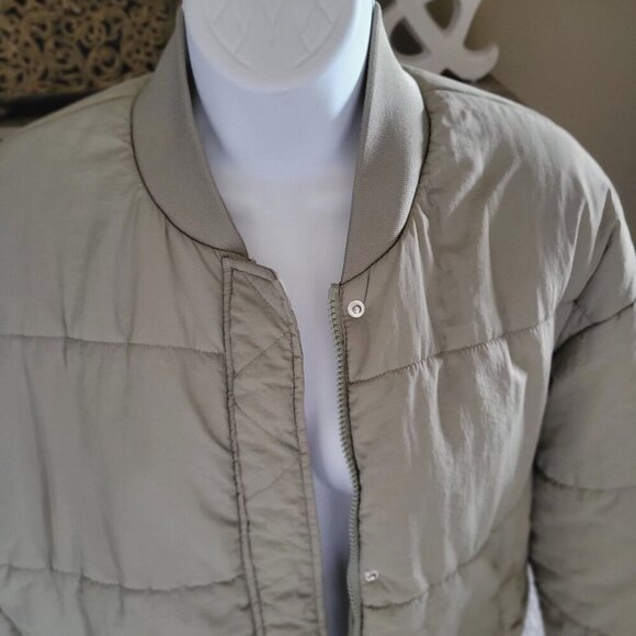 CISONO Quilted Bomber  Sage Green Puffer Jack Women's  Jacket -US S - Picture 5 of 12